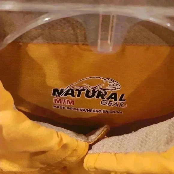 Natural Gear Button Up Shirt Mens Medium Orange Nylon Short Sleeve Outdoors - Picture 6 of 7